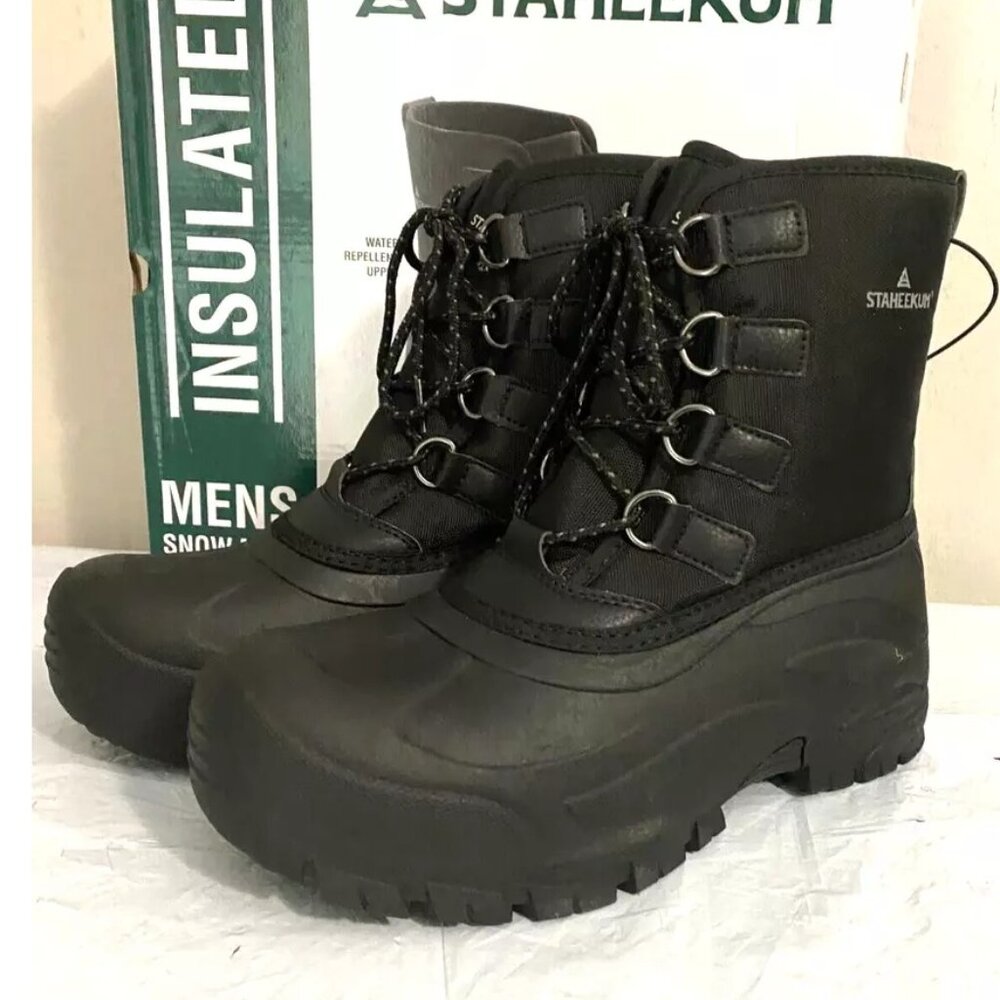 Staheekum Men's Memory Foam 3M Thinsulate Snow Boot
